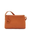 Tessa Women's crossbody bag in leather color caramel