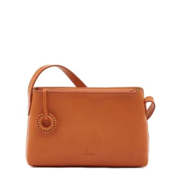 Tessa Women's crossbody bag in leather color caramel