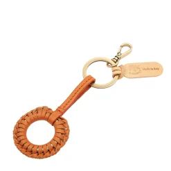 Tessa Women's keyring in leather color caramel