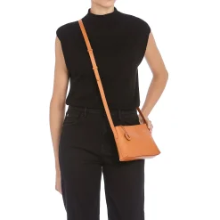 Tessa Women's crossbody bag in leather color caramel