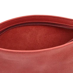 Tessa Women's crossbody bag in leather color red