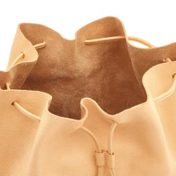 Tessa Women's bucket bag in leather color natural