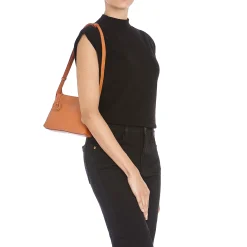 Tessa Women's crossbody bag in leather color caramel