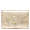 Uffizi Card case in metallic leather color metallic platinum