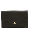 Uffizi Card case in leather color black