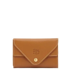 Uffizi Card case in leather color gianduia