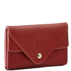Uffizi Card case in leather color red