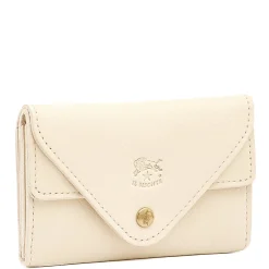 Uffizi Card case in leather color milk