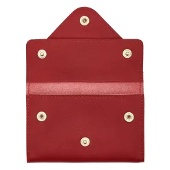 Uffizi Card case in leather color red