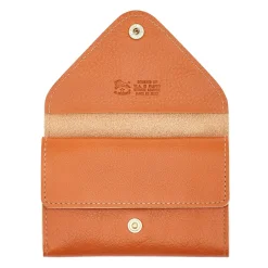 Uffizi Card case in leather color caramel