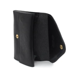 Uffizi Card case in leather color black