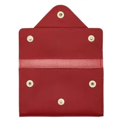 Uffizi Card case in leather color red