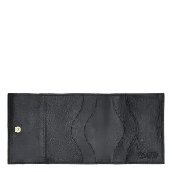 Wallet in leather color black