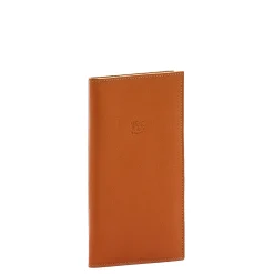 Wallet in leather color caramel