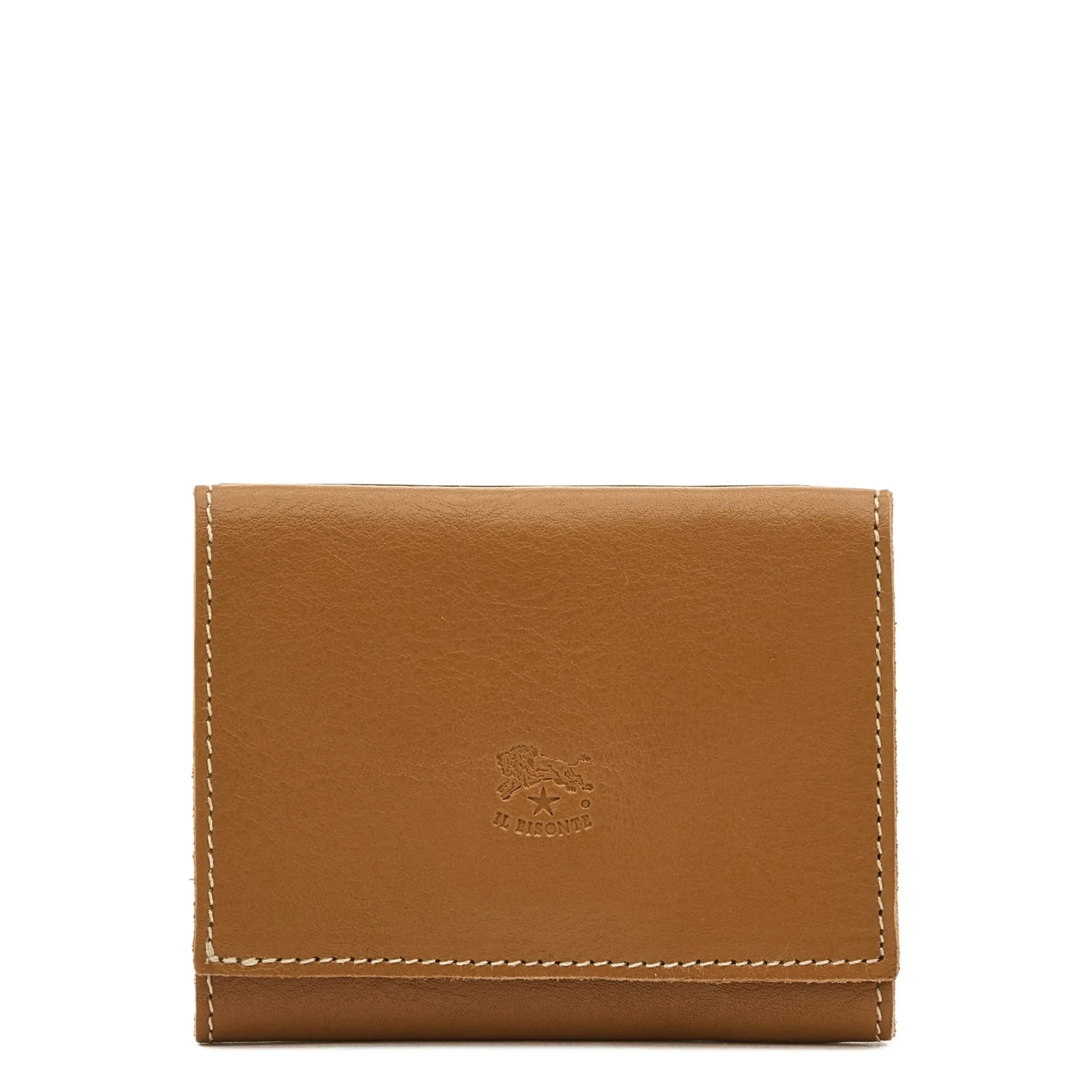 Wallet in leather color gianduia