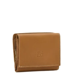 Wallet in leather color gianduia