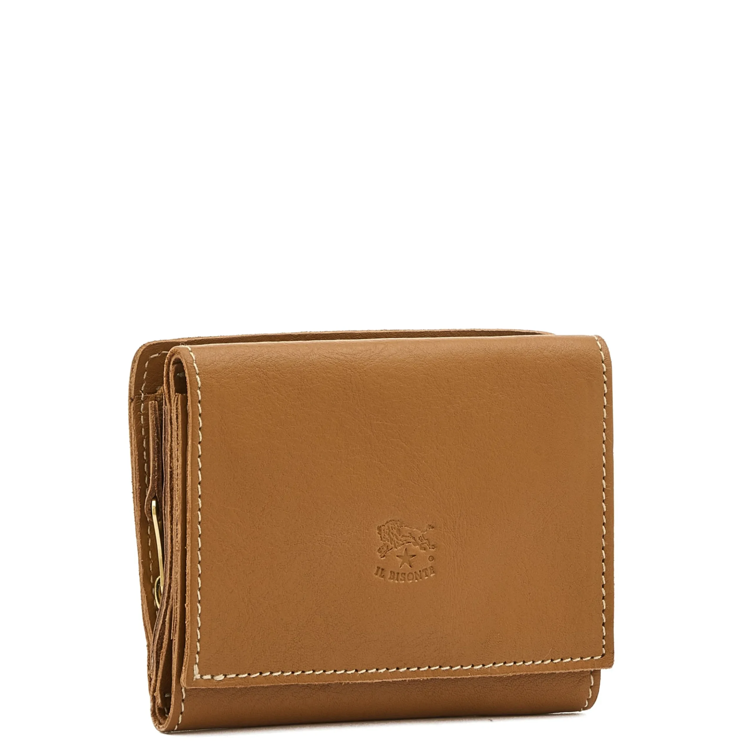 Wallet in leather color gianduia