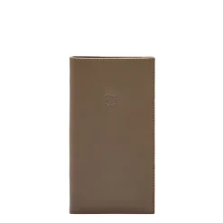 Wallet in leather color light grey