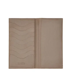 Wallet in leather color light grey