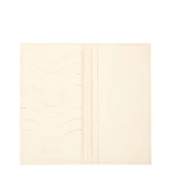 Wallet in leather color milk