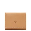 Wallet in leather color natural