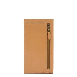 Wallet in leather color natural