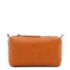 Women's case in leather color caramel