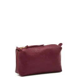 Women's case in leather color black cherry