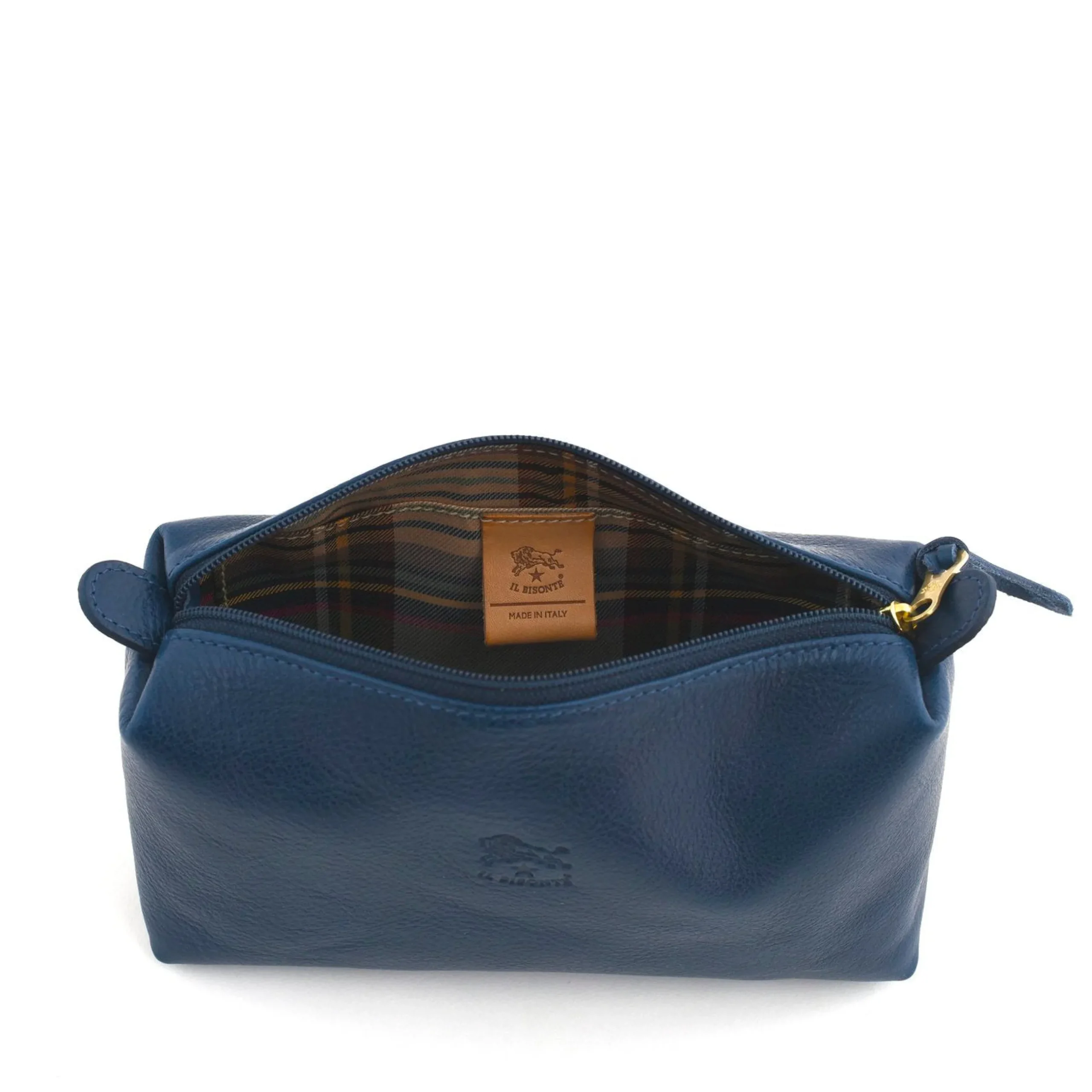 Women's case in leather color blue