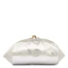 Women's case in metallic leather color metallic silver