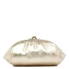 Women's case in metallic leather color metallic platinum