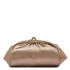 Women's case in metallic leather color metallic bronze