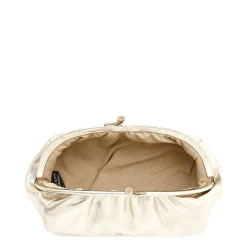 Women's case in metallic leather color metallic platinum