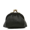 Women's coin purse in leather color black
