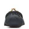 Women's coin purse in leather color blue