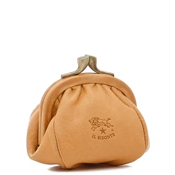 Women's coin purse in leather color natural