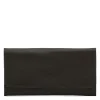 Women's continental wallet in leather color black