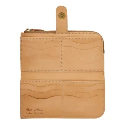 Women's continental wallet in leather color natural