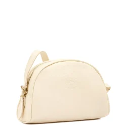 Women's crossbody bag in leather color milk