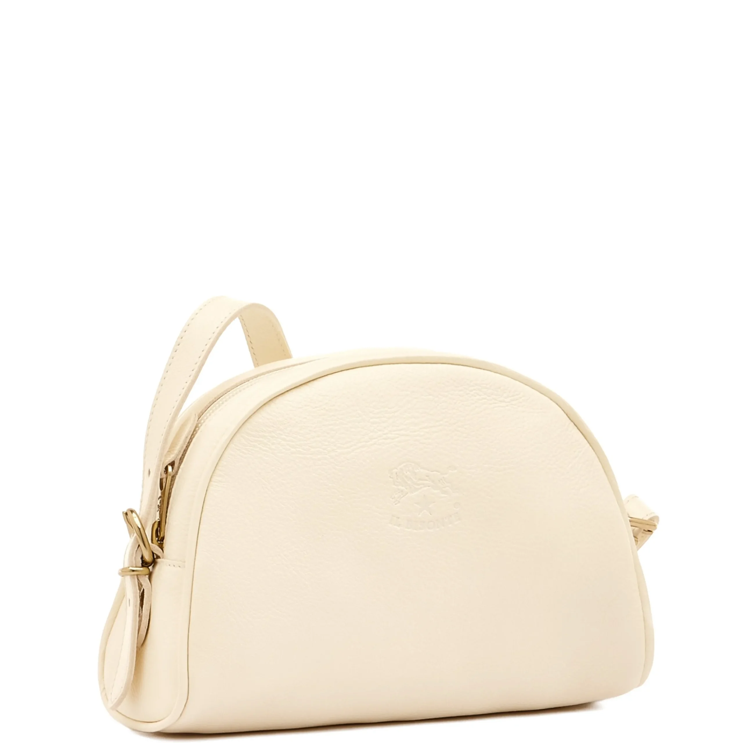 Women's crossbody bag in leather color milk