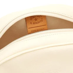 Women's crossbody bag in leather color milk