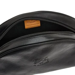 Women's crossbody bag in leather color black