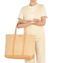 Women's tote bag in fabric color natural