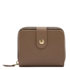 Women's wallet in leather color light grey