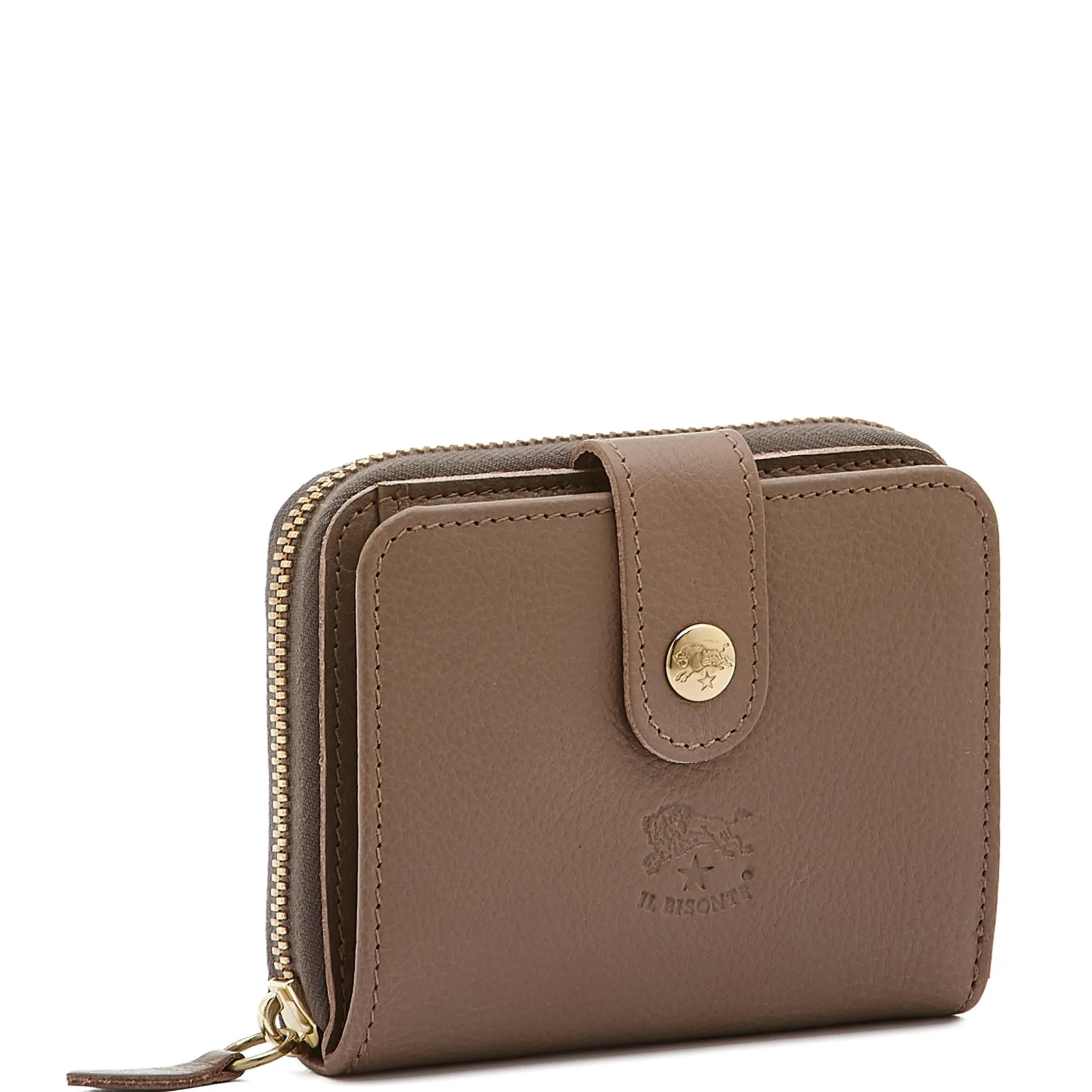 Women's wallet in leather color light grey
