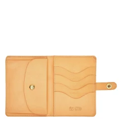 Women's wallet in leather color natural