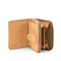 Women's wallet in leather color natural