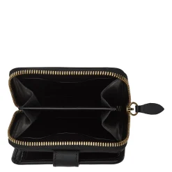 Women's wallet in leather color black