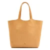 Yolo Women's tote bag in leather color natural