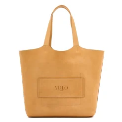 Yolo Women's tote bag in leather color natural